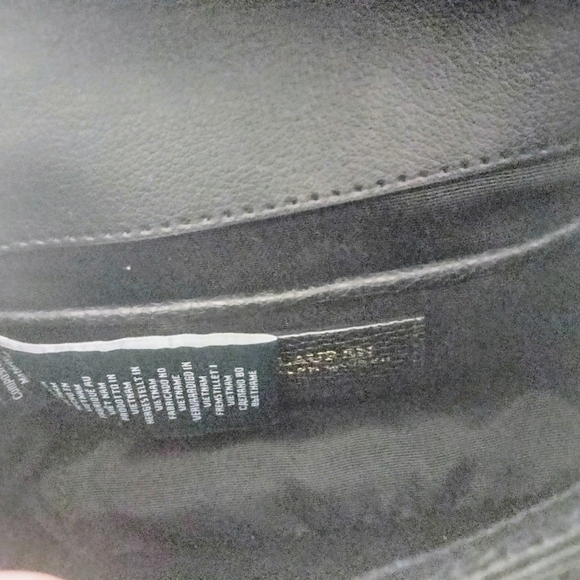 Ralph Lauren Gold Logo Black Leather Bag - Picture 5 of 12